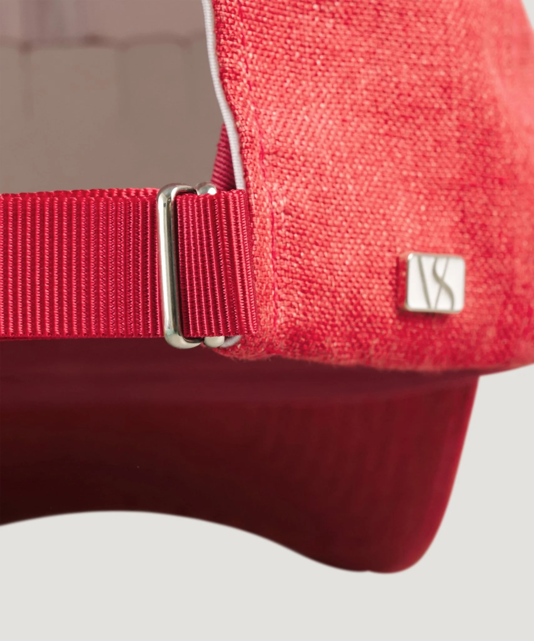 Baseball cap gewassen linnen rood - Image 3